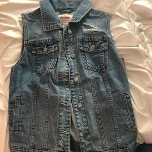 blue jean vest